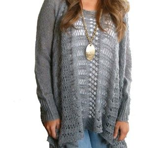 Grace and Lace Hi-Lo Light Sweater
